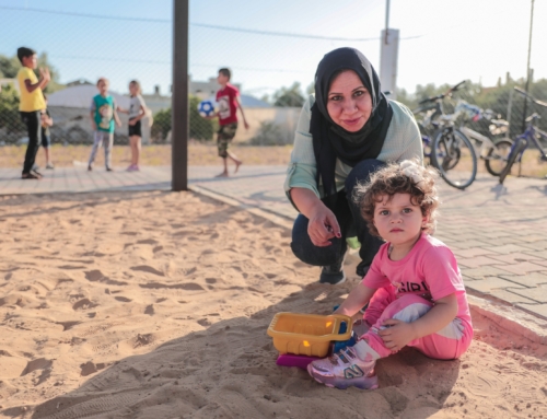 Heartwarming visit to our playground in Khuza’a, Gaza